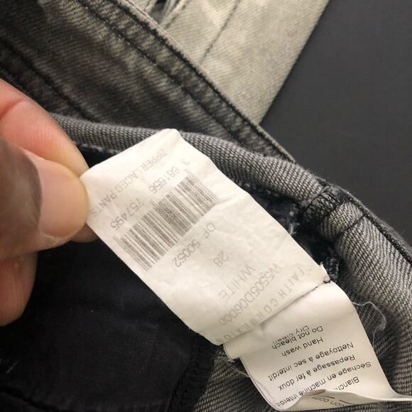 Faith Connexion Zipper Laced White Gray Jeans 28 - Picture 4 of 10